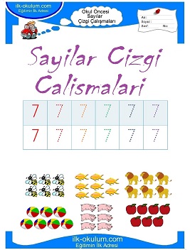 Çocuklar İçin Çizgi Çalışma Sayfaları 